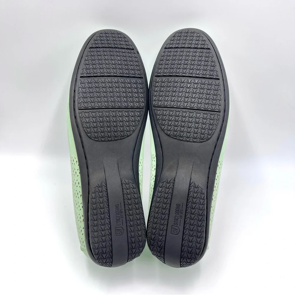 Stacy Adams Mens Size 7 Green Cicero Perf Moc Toe Slip On Driving Loafers‎ Shoes